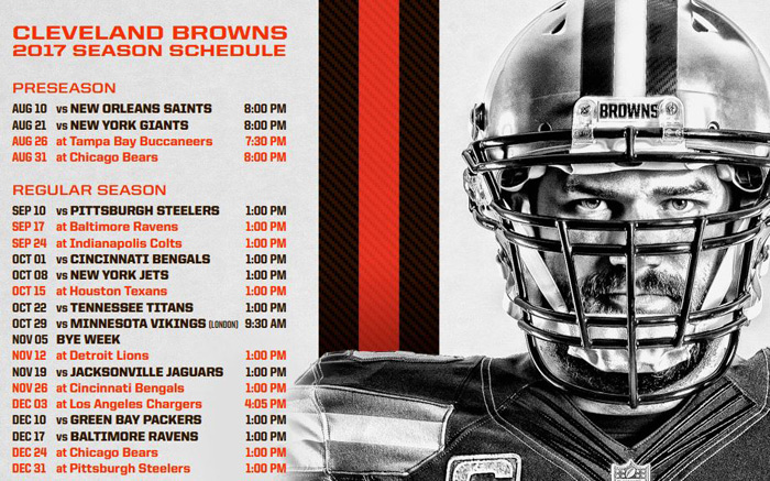 Cleveland Browns 201 NFL schedule