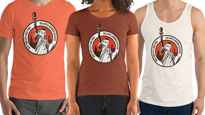Tshirts for Big Apple Browns Backers of NYC
